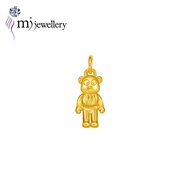 MJ Jewellery 3D 999.9/24K Pure Gold Violent Bear Pendant B639