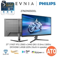 Evnia By Philips 27" Fast IPS 2K Quad HD 180Hz 0.5ms Gaming Monitor (27M2N5500L) *5 Years Warranty*