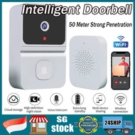SG Stock Doorbell Wireless WiFi Smart Visual Door Bell Camera Remote Home Monitoring Video Intercom HD Night Vision智能门铃.