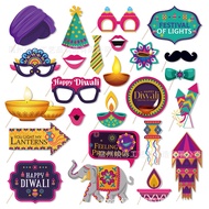 Happy Diwali Festival Party Theme Birthday Props Props Supplies Photo Gallery Lights Photo Prop Kit Deepavali Party Gift