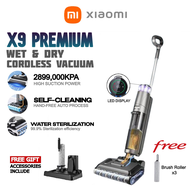 🎉พูดคุยกับเราและเพลิดเพลินกับคูปอง🎉xiaomi(X8 PRO)Max Series Wet &amp;Dry Mop Vacuum Cleaner Smart Dual-sided Edge LCD Display Floor Washer Home/Office