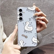 Transparent TPU Softcase Cute duck Motif For SAMSUNG A02/A03/A04/A05/A10/A11/A12/A14/A16/A20/A22/A23