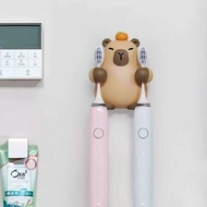 Price 1 Piece Set Bathroom Cute Capybara Cartoon Suction Cup Toothbrush Holder Hook Hot Cover Qqq