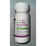 Nutrawell Fish Oil Concentrate (EPA+DHA) + Vitamin E Soft Gel Capsules, 30 capsules per bottle