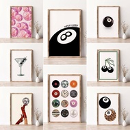Wall Art, A Magic 8 Ball on Seashore, Living Room Wall Prints, Blue Pool Ball Poster, Trendy Wall Pr