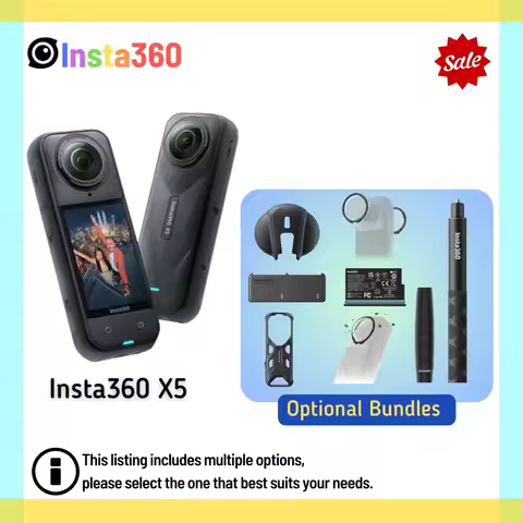 Insta360 X5 360 Camera 8K 30fps Replaceable Lenses Triple AI Chip Superior Low Light Original Insta