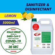 [KKM compliance] Alcohol-Free Magic101 Hard Surface Sanitizer Disinfectant Cleaner 5L (Lemon)