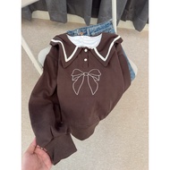 Embroidered ribbon sailor sweater | C81 | fh