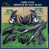 [READY STOCK] RAPIDO COVER SET Y15ZR V1/V2 MOVISTAR GP MATT BLACK (STICKER TANAM/AIRBRUSH)