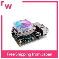 GeeekPi Raspberry Pi 4 Fan Raspberry Pi 4ฮีทซิงค์ Low Profile ICE Tower CPU Cooler (พร้อมพัดลมระบายความร้อน RGB) เข้ากันได้กับ Raspberry Pi 4รุ่น B Raspberry Pi 3B + และ Raspberry Pi 3รุ่น B