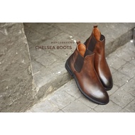 901 👞 Arcobareno Chelsea Boots Panited Patina รองเท้า ผู้ชาย งานหนัง Italy แท้ HandMade สุดคลาสสิค