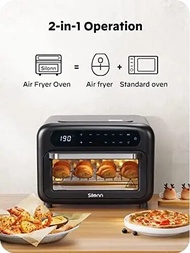 cuw660 Fryer Oven, 2-in-1 Smart Air Fryer Toaster Oven Combo, 14QT Stainless Steel Air Fryer Oven with Digital Countertop, Natural ConvAir Fryers