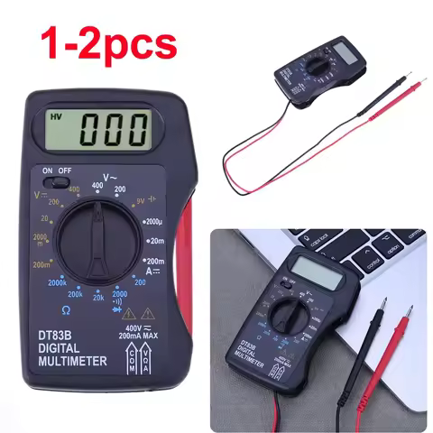 DT83B Portable Digital Multimeter 1999 Counts Mini Pocket Ammeter Voltmeter Current Voltage Ohm Mete