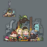 Delicious in Dungeon Anime keychain women Marsilla acrylic key chain man Laius key ring bag Pendant 