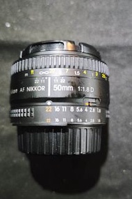 nikon 50/1.8 AF D 尼康 50mm 50 裸鏡一支 送filter 鏡片通透冇花冇霉微塵 80%new 功能正常