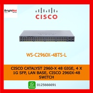 (NEW UNIT) Cisco Catalyst C2960X-48TS-L 8 GigE 4 x 1G SFP LAN Base Cisco 2960X-48 switch