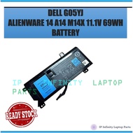 Replacement Dell Alienware P39G 14 A14 M14X R3 R4 11.1V 69Wh G05YJ 0G05YJ Y3PN0 8X70T Laptop Battery