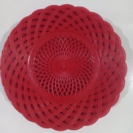 BP 23cm Woven Plastic Rattan Plates - 3 Dozen