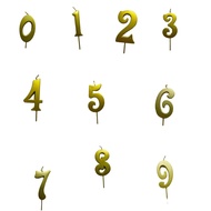 Candle Birthday Number Gold Colour 1pcs