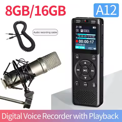 8GB/16GB Digital Voice Recorder Voice Activated Audio Recorder with Playback Recording Pen Noise Red