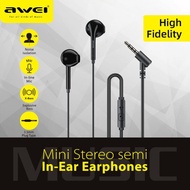 Awei PC-7 In-Ear Earphones With Built-in Microphone Mic 3.5mm Jack Super Bass Earphone