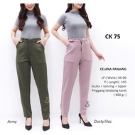 CK75 - OFFICE WORK PANTS BASIC SCUBAWanita