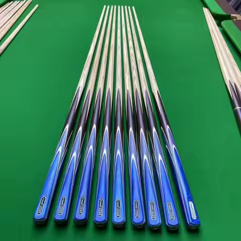 9Pcs Wooden Billiard Cues Blue Grip Professional Snooker Pool Sticks Durable Ash Wood Shaft For Club