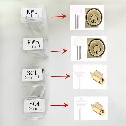 Lishi 2 in 1 KW5 KW1 SC4 SC1 decoder locksmith tool for auto car key