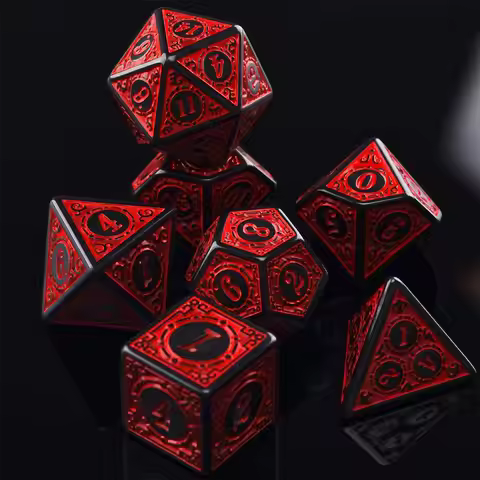 Dice Set D4 D6 D8 D10 7-Die For TRPG DND Dice Set Glitter Iidescent Polyhedral Acrylic Board Card Ma