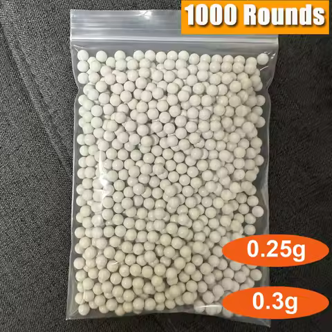 1000 Rounds Airsoft BB Balls 0.25g 0.3g 6mm Paintball BB Bullets Strikeball for Hunting Rifle Gun Sh