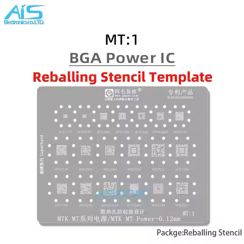 MT1 BGA Stencil Reballing For MT6331P MT6332P MT6333P MT6350V MT6320 MT6176V MT6328V MT6351V MT6628Q