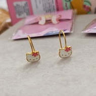Anting anak kartun Hello Kitty UBS kadar 700 16 karat 16k earrings