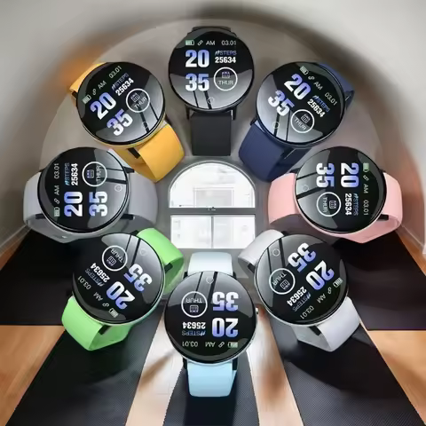 D18 Smart Watch – Round Fitness & Heart Rate Monitor for Men/Women (Stylish Bracelet, PK D20/Y68)