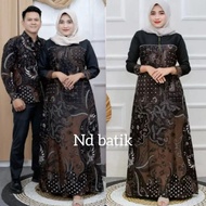 [ART. A66B] ADA JUMBO Gamis Couple Gamis Batik Kombinasi Modern Sarimb