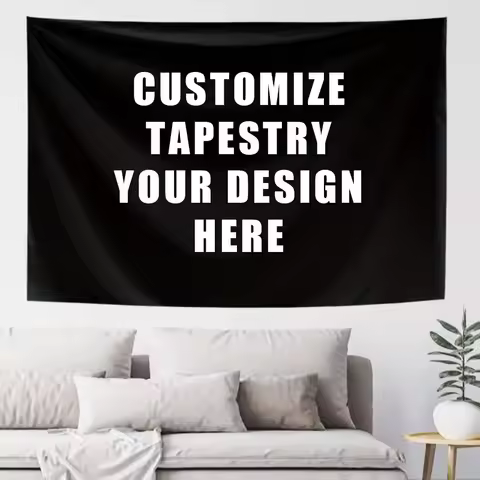 1 Customizable Patterned Tapestry - Soft Brushed Polyester, Horizontally Arranged for Bedroom and Li