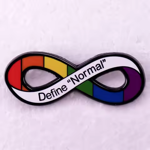 Define normal Autism Pride Infinity Enamel Pin ASD badge brooch jewelry Backpack Decorate