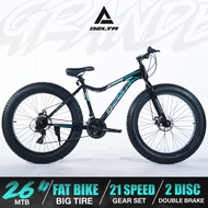 DELTA FAT BIKE จักรยานล้อโต 26 นิ้ว เกียร์แม่นยำ 21 สปีด รับน้ำหนักได้ 150-200 กิโลกรัม Super Double