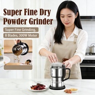 Super Fine Dry Powder Grinder 300W Capacity 8 Multi-Purpose Blades- Grinder for Dry Food, Coffee Bea