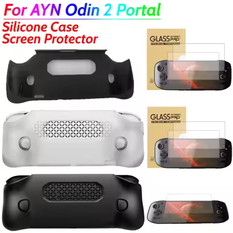 For AYN Odin 2 Portal Grip Protect Silicone Case Waterproof Silicone Retro Console Stand Holder Scre