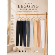 PREMIUM RAYON LEGGINGS RAYON INNER PANTS/ Leggings Seluar Legging Wanita