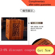 X.D Ornaments 2020Desk Calendar Business Rosewood Calendar Stand Chinese Style Classical Yellow Pear Solid Wood Pen Hol