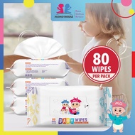 NEW(80's x 6 Packs) Baby Wipes Tissue Basah Tisu Basah Baby Wet Tissue Baby Wet Wipes (Non-Alcohol)
