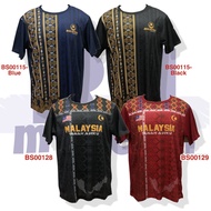 [READY STOCK] Unisex Cutting Jersey Material Tshirt Corak Batik Baju Malaysia Round Neck Short Sleeve