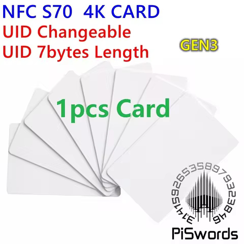 1PCS NFC 13.56Mhz S70 UID 0 Block 7 bytes GEN3 Rewrite Changeable rfid Card 7Byte Writeable Chinese 