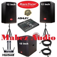 Paket baretone 12 inch sound system lapangan outdoor subwoofer 15 inch