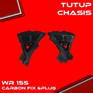 TUTUP CHASIS WR 155 TUTUP RANGKA WR 155 COVER CASIS WR 155 CARBON - Hitam BY ASIA SENTRAL MOTOR