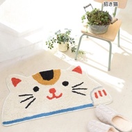 Japanese Semicircle Cat Lucky Absorbent Floor Mat Bathroom Entrance Foot Door Bedside Fujitsu Sales