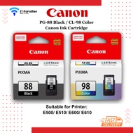 Canon Ink Cartridge PG-88 (Black) & CL-98 (Colour) for Printer E500/ E510/ E600/ E610