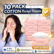 (FOREVER PREMIUM) 10pack 4PLY Pocket Tissue Paper Pack Quality Facial tissue Travel