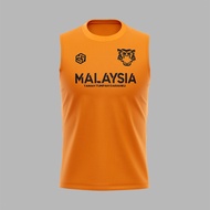 [READY STOCK] Malaysia ''Harimau Malaya" Jersey Orange/Black - SLEEVELESS